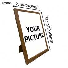 1 Pc, Custom Photo, Polished Plexiglass Wooden Frame,It Is Very Suitable For Halloween Home Decoration,Personalized Canvas Printed Poster Art, Perfect For Families, Couples, Pets' Memories, The Perfect Gift For Halloween Commemoration