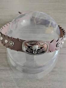 1 pièce Chapeau de cowboy unisexe décoré de taureau, motif de vache, style western, convenant pour les voyages, les sorties décontractées, les soirées de cowboy dans les bars, les fêtes à thème western et l'usage quotidien
