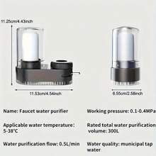 Wasserhahn-Wasserreiniger, Aktivkohle-Wasserhahn-Wasserreiniger entfernt Chlor, Wasserflecken, Schwermetalle und Gerüche, geeignet für Küchen und Badezimmer Zuhause, kann zur Reinigung zerlegt werden, inklusive mehrerer Adaptergrößen