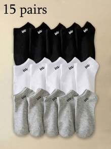 9 Pairs Black, White, Grey Neutral Color Breathable Moisture-Wicking Casual Ankle Socks