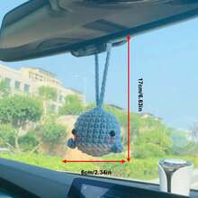 onEternal Handmade Crochet Cute Whale Hanging Decor, Car Interior Decoration, Mirror Ornament, Gift