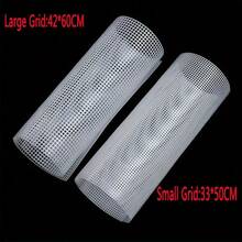 1套 33x50厘米塑料网布，适用于钩编和缝纫工艺DIY手工缝纫配件礼品，免费裁剪设计，塑料网布袋钩编衬里网布 - 黑色小孔格網33*50cm - 查看 7