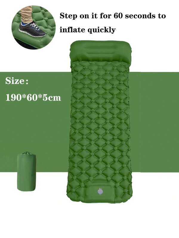 Esterilla inflable de forma de rombo de TPU para acampar, colchoneta para dormir individual para exteriores, estera portátil ultralígera e impermeable