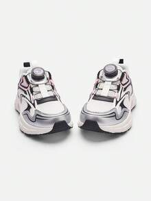 Balabala Kids Breathable Running Shoes 2025 New Non-Slip Sneakers - White and Black - View 4