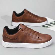 Men's Formal Sports Shoes Mature Style Tennis Shoes - Brown - View 3