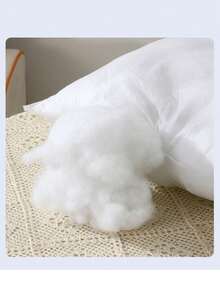 1pc Square Pillow Insert, Sofa Throw Cushion Filling, Lumbar Waist Back Support Cushion - White - View 3