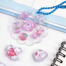 3D 可爱卡通猫贴纸 - 可爱蓬松可重复使用防水贴纸，适用于计划器、日记本、剪贴簿、笔记本电脑、手机壳、平板电脑装饰（产品空心）