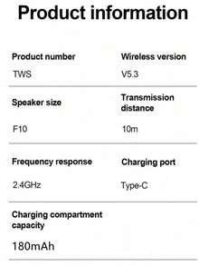 新款 X83 无线蓝牙耳机入耳式防噪超长续航 TWS 触控立体声运动耳机
