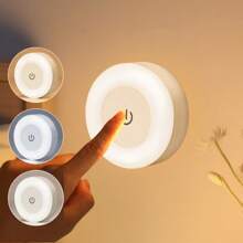 1pc Touch Sensor Night Light, Soft Warm & Cool White Light, Dimmable 3 Colors, Wall Lamp Suitable For Baby Room Night Light,Hallway, Bedroom, Bathroom, Living Room, Closet, Compact Design, Easy Installation,USB Rechargeable Baby Shower Family Decorations Gifts