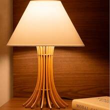 Giovanna Table Lamp 29cm Living Room Bedroom Office In MDF Laser Cut Skyshow - White - View 4