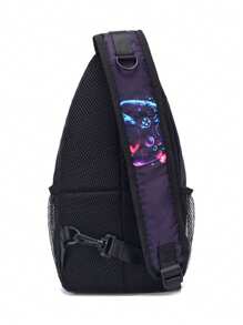 Bolso de bandolera ligero, bolso cruzado para el hombro, bolso de pecho con estampado de fútbol de dibujos animados, mochila para el día, mochila deportiva, de viaje para niños, adolescentes, niños y niñas