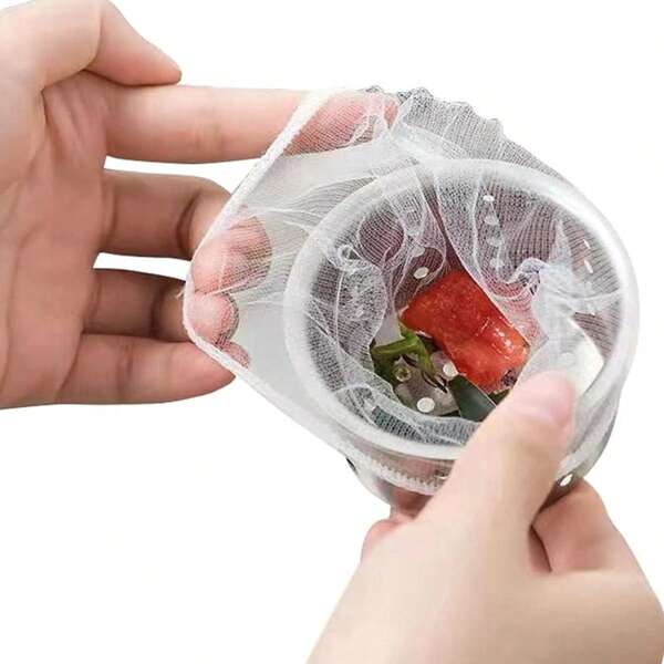 100pcs Disposable Mesh Sink Strainer Bags - Easy Install, Efficient Food Waste Collection, Polyester Material - Perfect Hygienic Kitchen Cleanup Solution For Home Or Commercial Use, Kitchen Sink Strainer