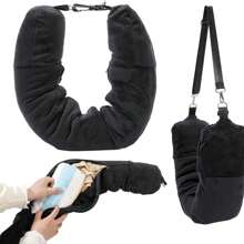 1Pc Stuffable Travel Packing Organizers Pillow Bag Adjustable Neck Size For Extra Luggage Storage No Extra Baggage Fees Soft Velvet Cover No Filler Stuffed With Clothes Travel Organizer Essentials Travel Essentials Vacation Holiday Neck Pillow Travel