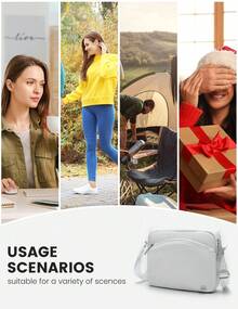 Crossbody Bag For Women Men,Adjustable Crossbody Bag, New Fashion Handbag Tote With Large Capacity Shoulder Bag Back To School, Teachers Gift Ideal Gift, Thank You Gift Idea, Appreciation Gifts, Monogrammed Gifts Bag, Reusable, Teacher Bag Educator, Mom Ideal Brides Maid Gifts, New Fashionable Big Bags For Women - Xám - Xem 6