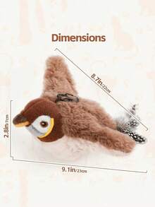 1pcsUSB Rechargeable Interactive Cat Toy In Bird Shape With Flapping Wings & Realistic Bird Sounds - Perfect For Feline Entertainment! - 彩色 - 查看 9