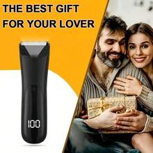 1pc Men Body Trimmer, Electric Shaver, Electric Inguinal And Pubic Hair Trimmer, Ceramic Blade Male Hygiene Shaver Trimmer, Full Body Beauty