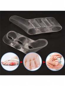 1/2/4/16 piezas Protectores de dedos de los pies de silicona transparente, convenientes para cubrir y proteger los dedos de los pies