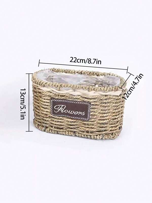 Panier floral tissé à la main, jardinière de style rustique de ferme pour les succulentes, panier cadeau de vacances