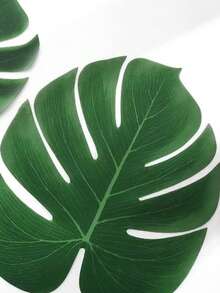 12件/包人造棕榈叶龟叶丛林海滩主题派对插花垫配件杯垫派对装饰用品沙特阿拉伯国庆节