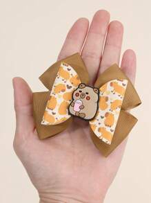 2 pièces Barrettes à cheveux avec nœud imprimé Capybara pour femmes et filles, pinces à cheveux en forme d'alligator à imprimé animal de dessin animé, barrettes adorables Capybara, accessoires de cheveux mignons et doux pour filles et femmes, pince à plat, épingle à cheveux, pinces à cheveux