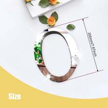 Silver Mirror Alphabet A-Z Wall Stickers - 10/15/20/30cm Tall Letters & Symbols Sold Separately, Dual-Layer Design: Reflective Acrylic Top + 1cm Thick Foam Base With Adhesive, Apply Together For 3D Effect Or Use Only Mirror Layer, Create Custom Words On Walls/Windows, Ideal For Marriage Ceremony Initials, Inspiring Messages In Work Areas, Romantic HOME Displays