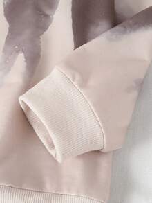 2pcs/Set Young Boy Casual Sports Outfit, Loose Fit Hooded Sweatshirt And Trousers, Comfortable For Outings, Chic, Hiphop Style, Autumn/Winter - Brown - View 5