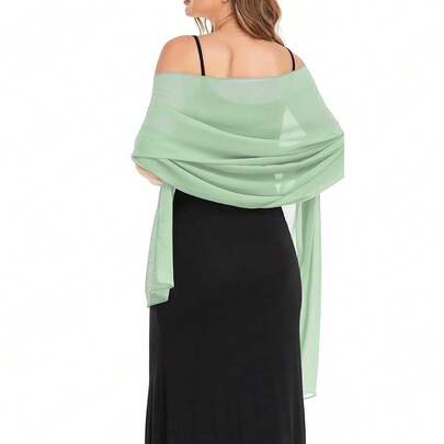 Chiffon Shawl Wrap, Suitable For Brides, Weddings, Formal Dresses And Special Occasions