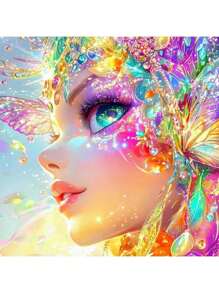 5D DIY Full Drill Diamond Painting Round - Diamond Art Painting Kit, Colorful Butterfly Wings Mosaic, Canvas - DIY Decorative Painting, Home Wall Decor, Ideal Gift For Valentine's Day, Ramadan, Birthday & Anniversary