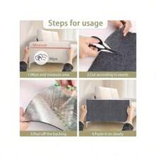 1 件猫抓家具保护垫、自粘沙发防抓垫、耐用猫抓柱地毯、可修剪沙发和墙壁保护垫、猫抓板 - 彩色 - 查看 4