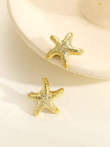 1 对时尚夏季海星几何耳环，适合女士度假、海滩和户外佩戴 - 彩色 - 查看 2