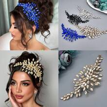 1 Stück Frauen Multi-Farb Strass Haarzubehör, Braut Kopfschmuck, Haarkamm Kopfschmuck für Hochzeit, Verlobung, Ball, Fotoshooting, Silber Hochsteckfrisur Dekoration, geeignet für Hochzeitskleid, Brautkleid Strass Dekoration