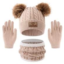 Set de 3 piezas: guantes de lana forrados, gorro y bufanda de punto para el invierno, excelentes para mantener el calor en climas fríos, gorro Benny y bufanda, marca de moda - Rosa - Ver 7
