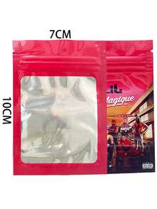 100pcs Resealable Mylar Bags,Aluminum Foil Waterproof & Smell-Proof Food Storage Pouches With Window,Storage Pouch For Snacks,Candy,Cookies,Exotic Spices,Reusable 1G Mini Zipper Bags,Gifts Packing,Cosmic Themed Packaging Bags - 2.75x3.94inch - View 19