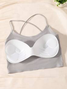 3件套女士透气无钢圈交叉露背文胸 - 彩色 - 查看 5