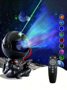 1 件宇航员投影灯，用 LED 灯装饰儿童卧室，天花板星空月亮星云效果，可调节亮度，带遥控器和按钮，USB 供电可变照明，适用于卧室、节日和派对装饰、客厅、办公室和派对装饰，理想的礼物选择，孩子们喜欢的生日礼物 - 彩色 - 查看 14