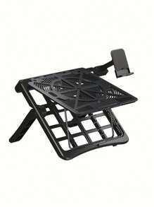 Ergonomischer, verstellbarer Laptop-Ständer mit integriertem Handyhalter, tragbare Tischhalterung für 17,3-Zoll-Computer - aus strapazierfähigem ABS-Material