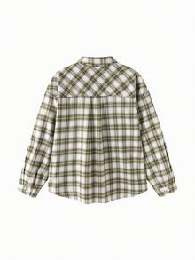 Balabala 亲子长袖衬衫2025新款柔软舒适搭配 - 白綠色調 - 查看 2