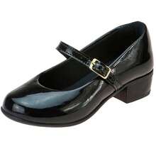 My ToT Women's Formal Party Work Patent Leather Low Square Heel Elegant Sexy Cute Buckle Women's Shoes Low Heel Office Party Autumn, Winter, Spring And Summer - 黑色 - 查看 1