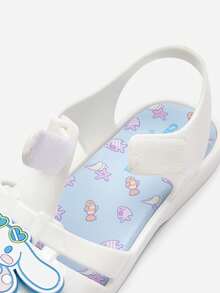 Balabala Girls' Soft Sole Sandals, Sweet & Beach Shoes - White Tone - View 9