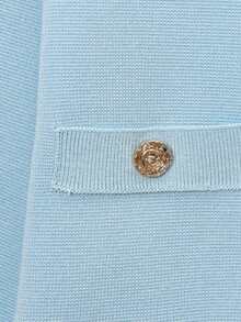 DEEKA Summer New Arrival Women Fashion Casual Short Sleeve Knit Top Spring - Blue - View 7