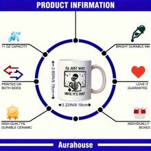 1 Stück leise Lehrer Keramik Kaffeetasse, Doppelseitiges Design für kalte und heiße Getränke, weiße Teetasse, Schreibtisch Dekoration, interessantes Geschenk für Lehrer, Getränkegeschirr, Party Tasse, Küchenutensilien