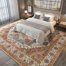 Homore Area Rug  Boho Floral Print Distressed Vintage Rug Traditional Floor Cover Foldable Thin Rugs Retro Accent Carpet Indoor Non Slip Washable Rugs For Living Room Bedroom - trái cam - Xem 3