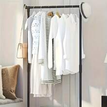 Double Layer Clothes Hanger, Large Capacity Multifunctional Bedroom Clothes Hanger, Portable Coat Rack, Vertical Clothes Hanger, Easy To Assemble, Convenient To Move, Suitable For Bedroom, Living Room And Clothing Store Display