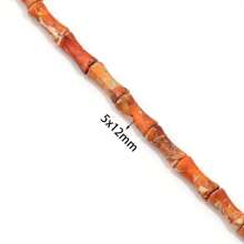 Approx. 32pcs Natural Bamboo Node-Shaped Imperial Jasper Beads, Multi-Styles, Retro Oil Painting Dark Color, DIY Craft Loose Spacer Beads, Suitable For Bracelet, Necklace, Jewelry, Pendant, Decoration Accessories