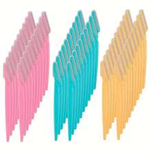 25pcs Stainless Steel Eyebrow Tweezers, Razors, Long Handle Scissors, Eyebrow Tweezers, Beauty Tools For Eyebrow Shaping, Exfoliation, Bikini Area Care, Precision Exfoliation Tools (Random Color), Suitable For Halloween, Christmas - Multicolor - View 9