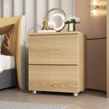 ECACAD Modern Nightstand End Table With 2 Drawers Side Table For Bedroom Living Room - Màu gỗ - Xem 1