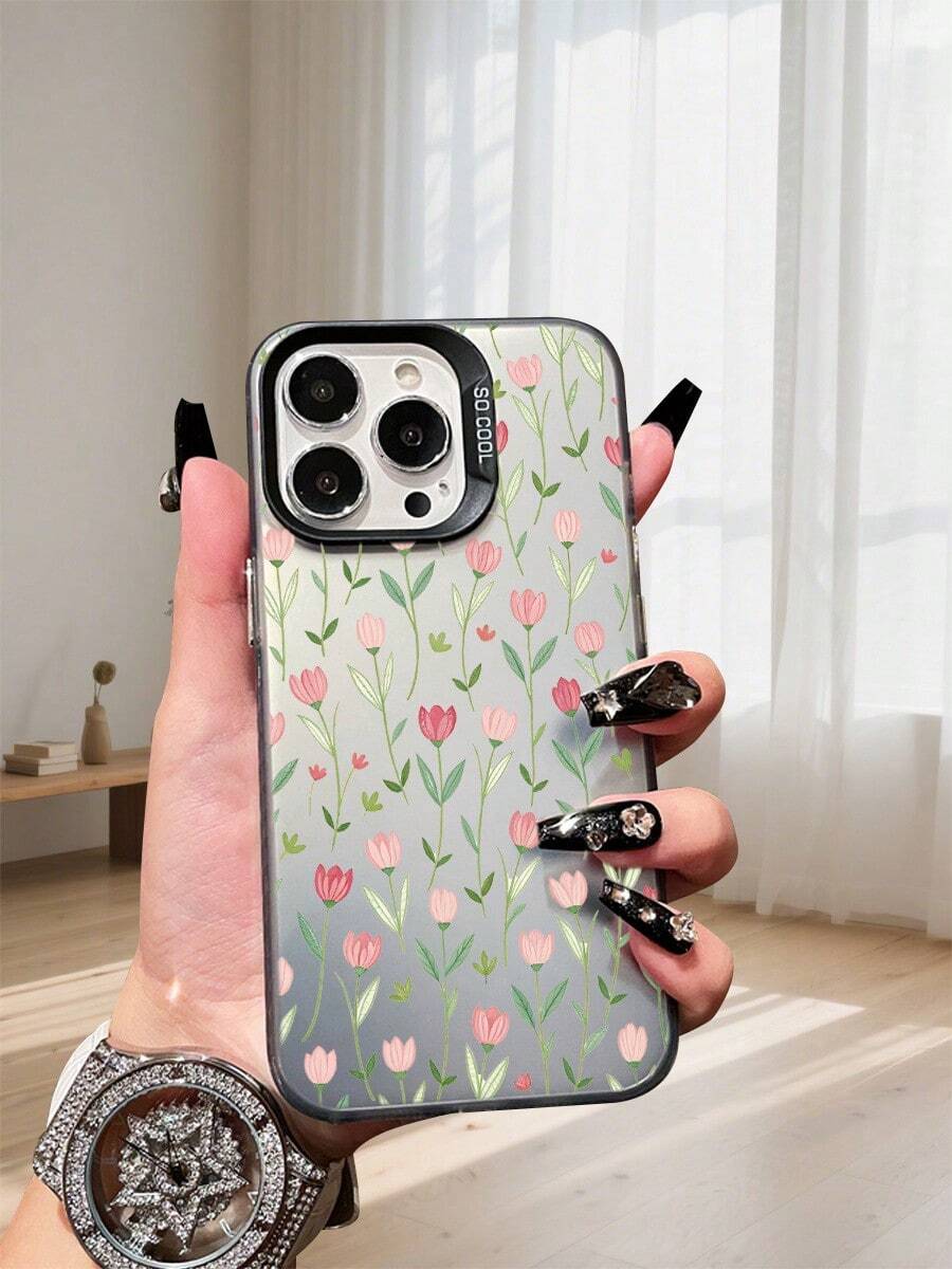 GALLAPLE Tulip Floral Print Multi - Color Phone Case Cute Aesthetic Protective Cover Fashion Design For IPhone 16 15 14 13 12 11 8 7 X XS XSMAX Plus Pro ProMax SE4 16e Case