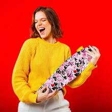 50 张粉色和黑色贴纸，可爱 3D 爱心美学贴纸，适用于水瓶、汽车、吉他、行李箱、手机壳、日记本、保险杠、滑板、笔记本电脑、节日装饰、生日礼物、青少年成人乙烯基防水贴纸、学校用品、返校