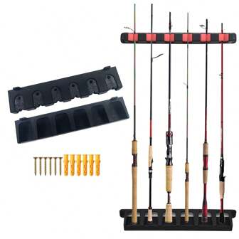 Fishing Rod Holders - Vertical Support For Extra Large & Heavy Fishing Rod Combos, Garage & Wall Mounted Rack Storage Fishing Rod Racks & Rod Holders