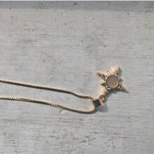 Colar com pingente de estrela com strass incrustado, moderno e elegante, acessório de pescoço feminino versátil